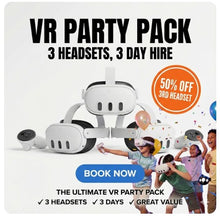 Load image into Gallery viewer, VR Party Pack – 3 Meta Quest Headsets (Best for Birthdays)
